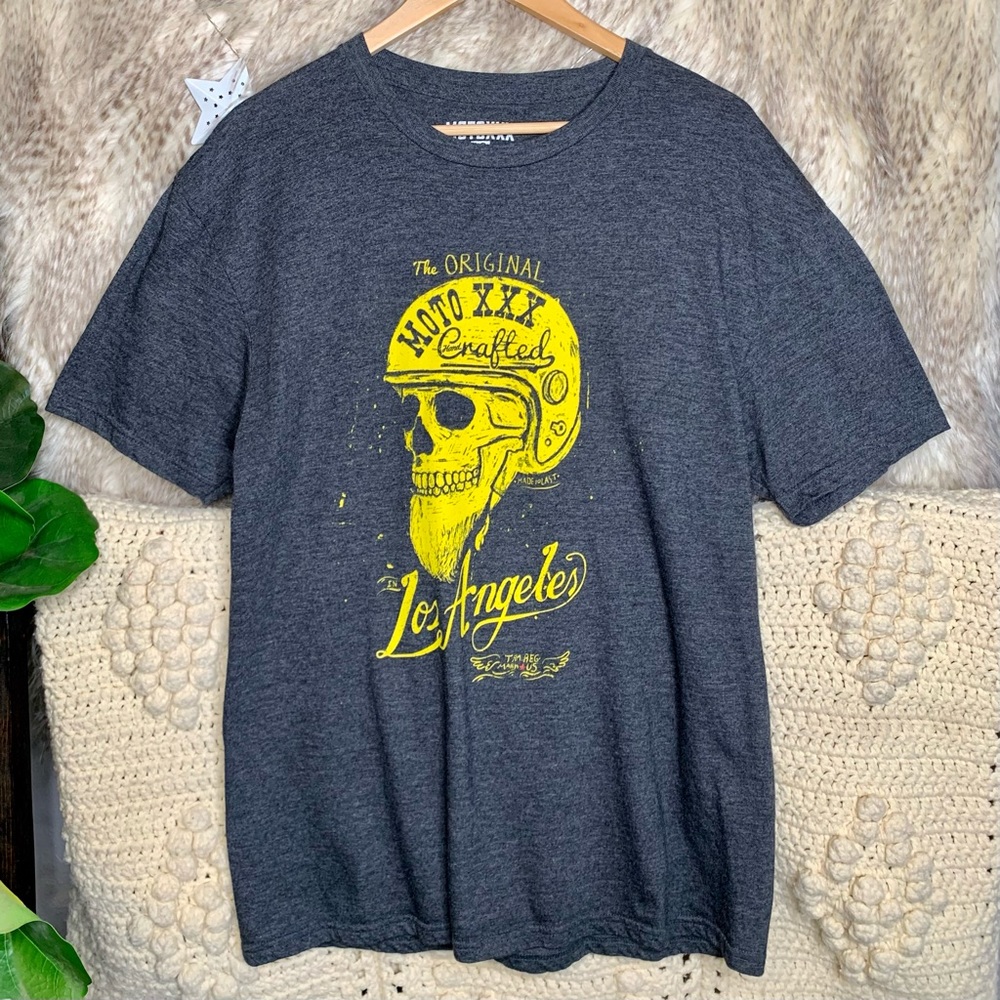 MOTOXXX Skeleton Rider Grey Short Sleeve T-Shirt